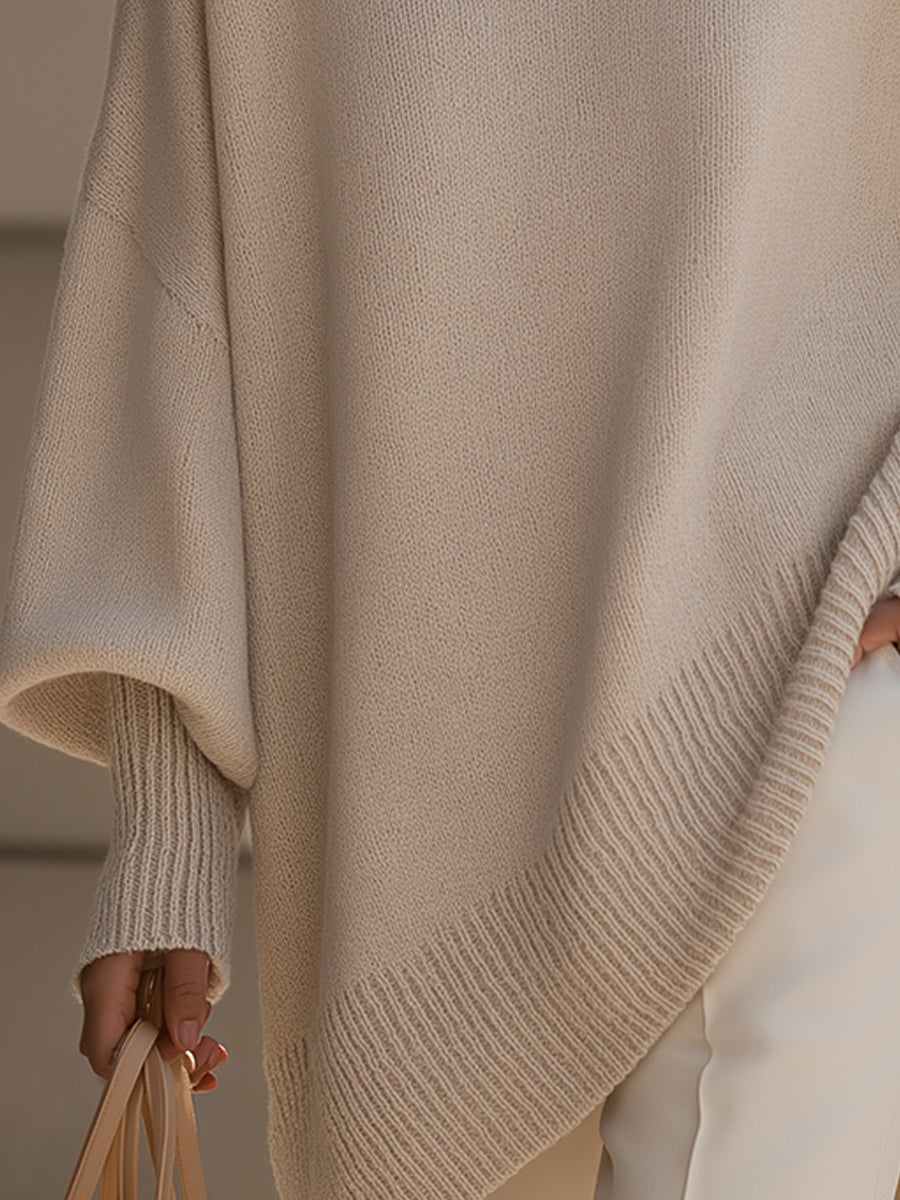💚Draped Oversized Wide-Neck Sweater