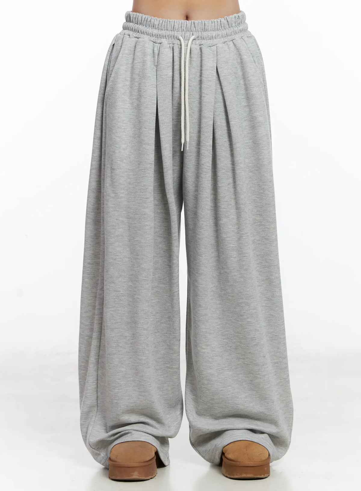 💚Double-Pleated Wide Sweatpants
