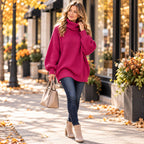 💚Women's Cozy Oversized Turtleneck Knit Sweater