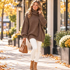 💚Women's Cozy Oversized Turtleneck Knit Sweater