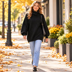 💚Women's Cozy Oversized Turtleneck Knit Sweater