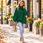 💚Women's Cozy Oversized Turtleneck Knit Sweater