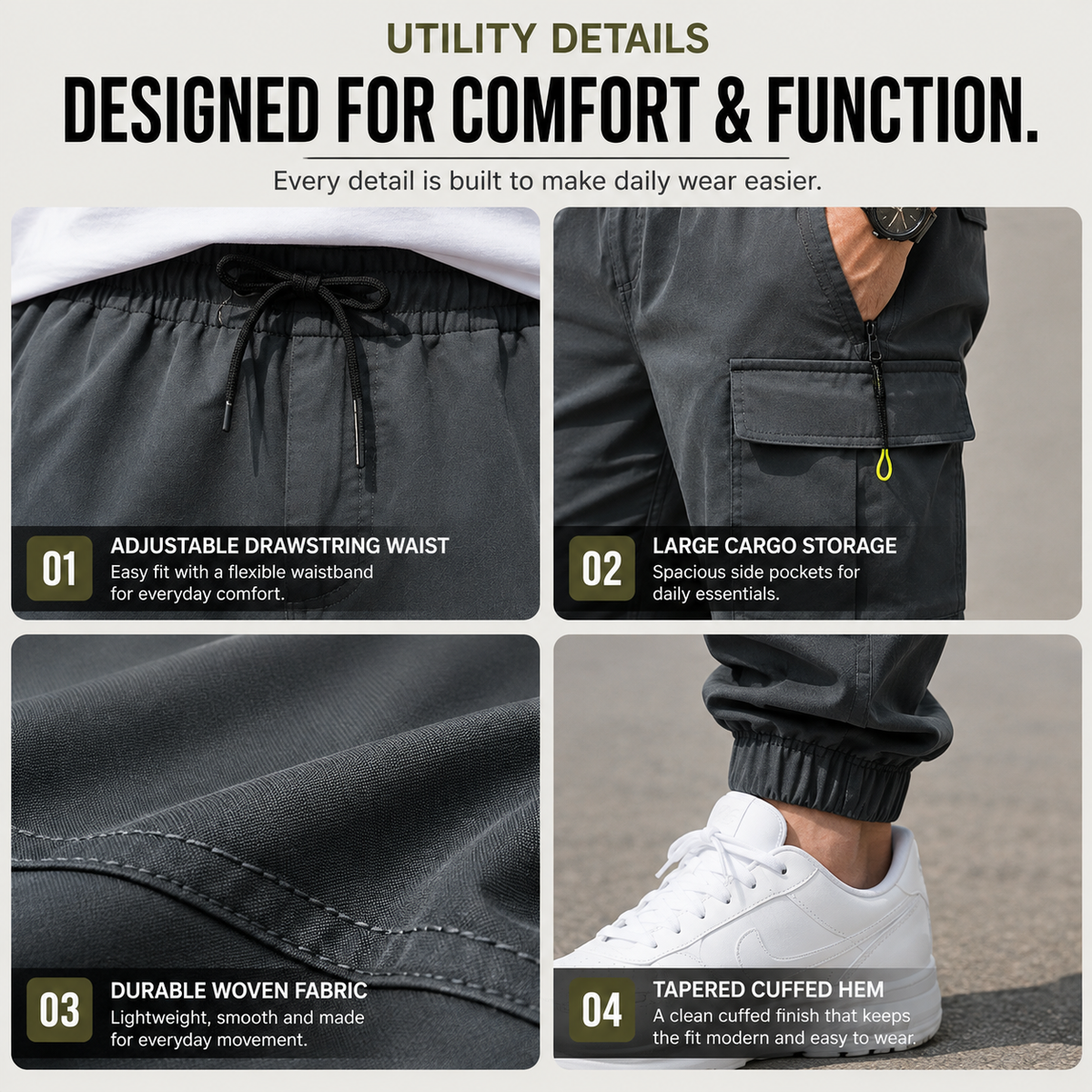 🌿🌿 BESTSELLER | 8PCS $26.99 | Men's Multi-Pocket Cargo Jogger Pants