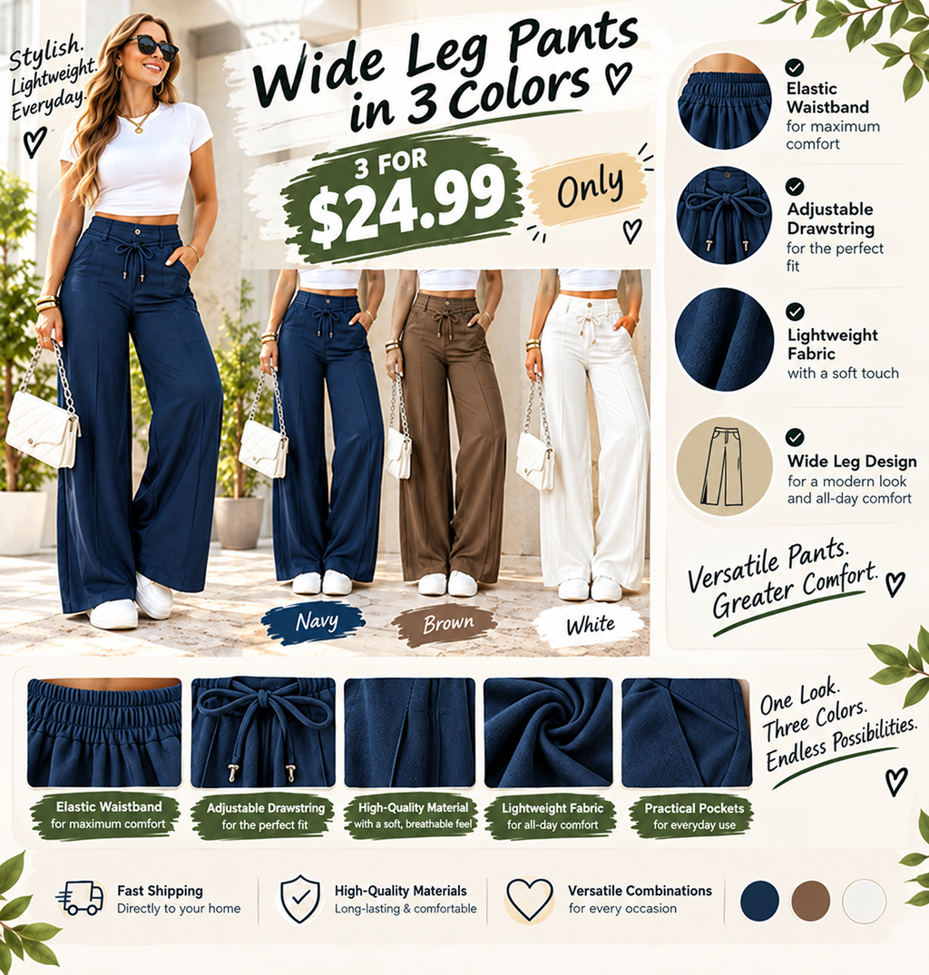 💝💝Women's High-Waisted Straight-Leg Pants with Front Seam Detail & Elastic Back Waistband – Comfortable, Versatile Trousers for Work & Everyday Wear