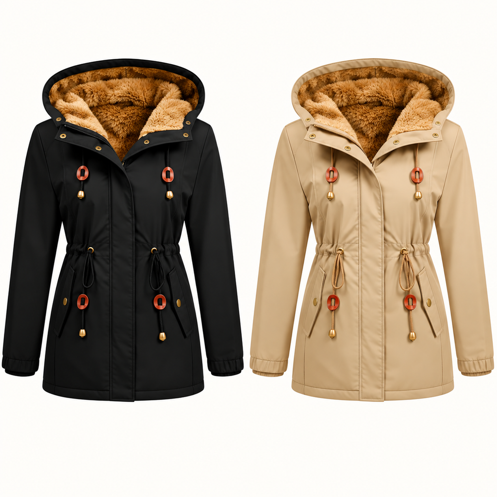 💝💝Women's Fleece-Lined Hooded Parka Jacket
