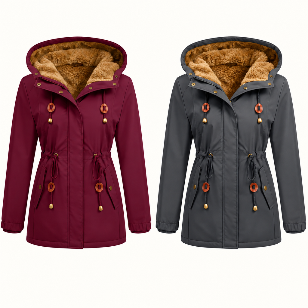 💝💝Women's Fleece-Lined Hooded Parka Jacket