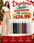💚Christmas Sale! Women's High-Waist Wide Leg Pants | Limited-Time New Fleece-Lined Version