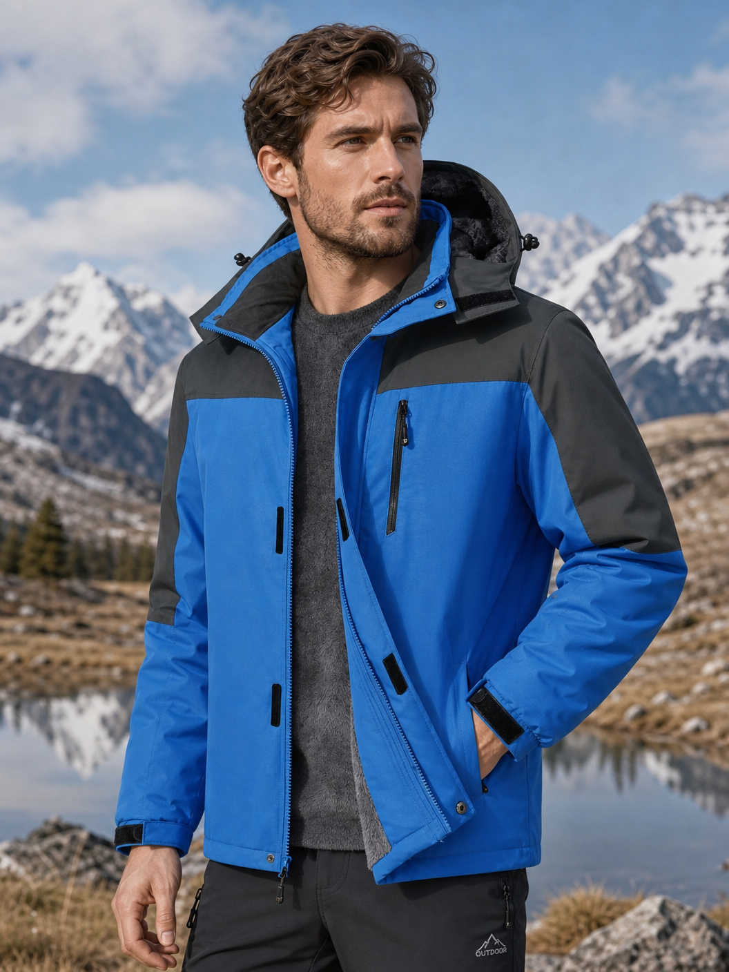 🌸🌸Men’s Winter Ski Snow Jacket Waterproof Windproof Fleece Lined