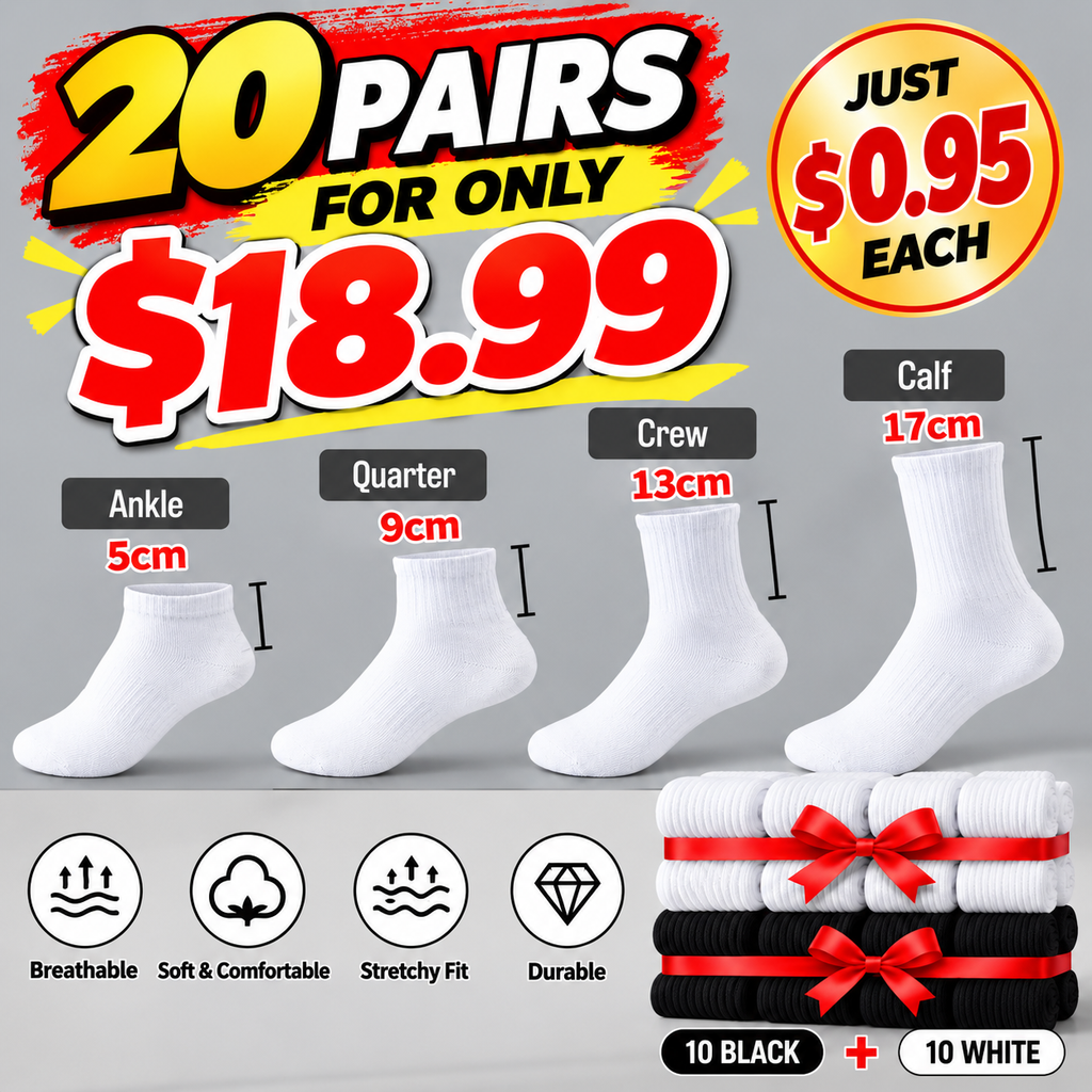 🧦Unisex Cotton Socks – Comfortable Everyday & Athletic Socks