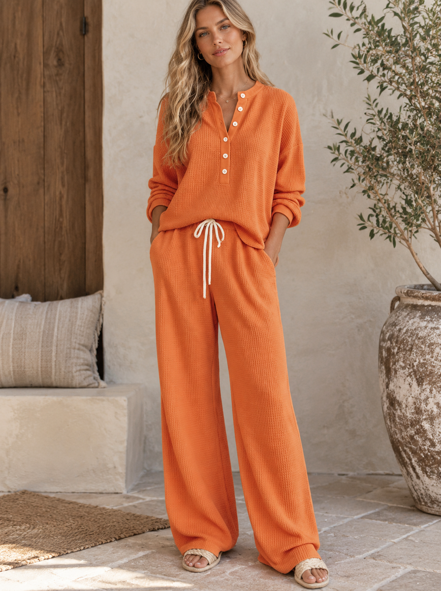 🌸🌸LAST DAY SAVE 49% Women's Waffle Knit Lounge Set