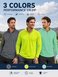 🌸🌸MAGCOMSEN Men's 1/4 Zip UPF 50+ Sun Protection Shirt, Long Sleeve Outdoor Pullover