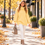 💚Women's Cozy Oversized Turtleneck Knit Sweater