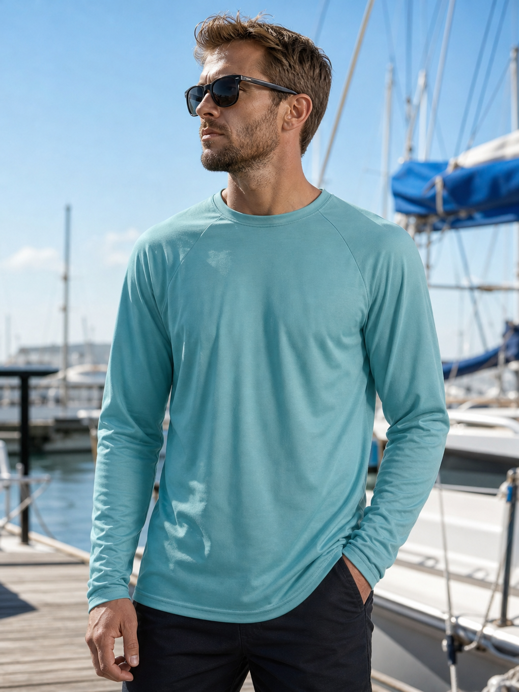 🌸🌸MAGCOMSEN Men’s Long Sleeve UPF 50+ Fishing Rash Guard Shirt Quick Dry