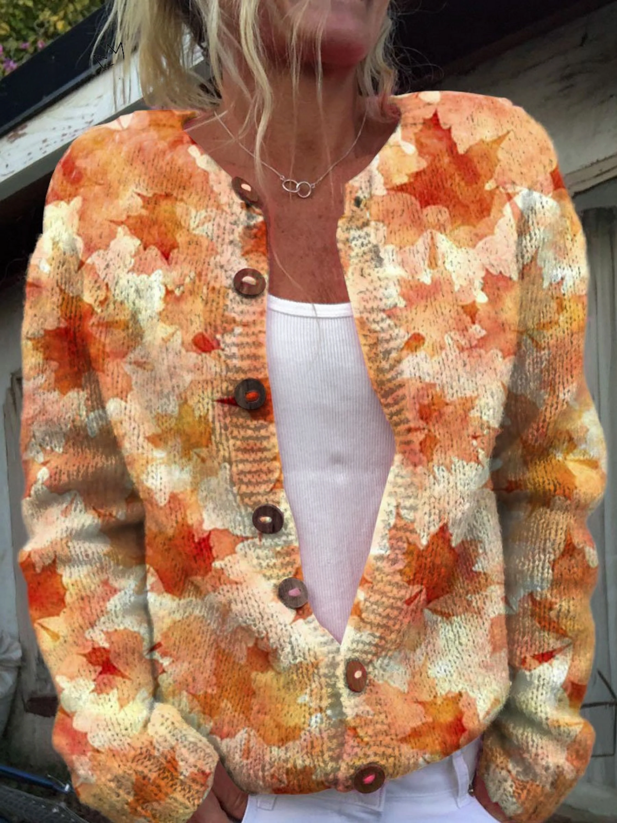 💝💝Josie | Watercolour Button-Front Cardigan