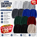 🌿🌿Limited-Time Offer🎁Men's Crewneck Sweater Soft Casual Sweaters Classic Long Sleeve Pullover Sweaters with Ribbing Edge