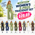 💚Women’s Two-Piece Sporty Set—Green Zipper Jacket M