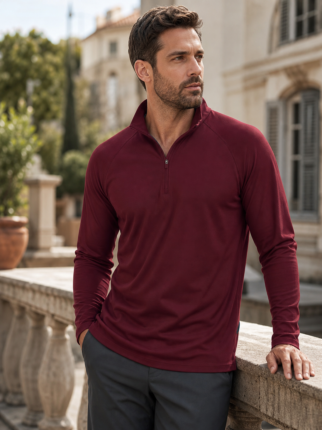 🌸🌸MAGCOMSEN Men's 1/4 Zip UPF 50+ Sun Protection Shirt, Long Sleeve Outdoor Pullover