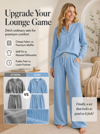🌸🌸LAST DAY SAVE 49% Women's Waffle Knit Lounge Set