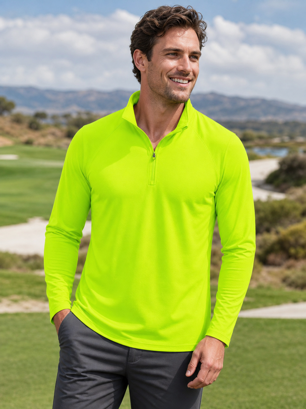 🌸🌸MAGCOMSEN Men's 1/4 Zip UPF 50+ Sun Protection Shirt, Long Sleeve Outdoor Pullover