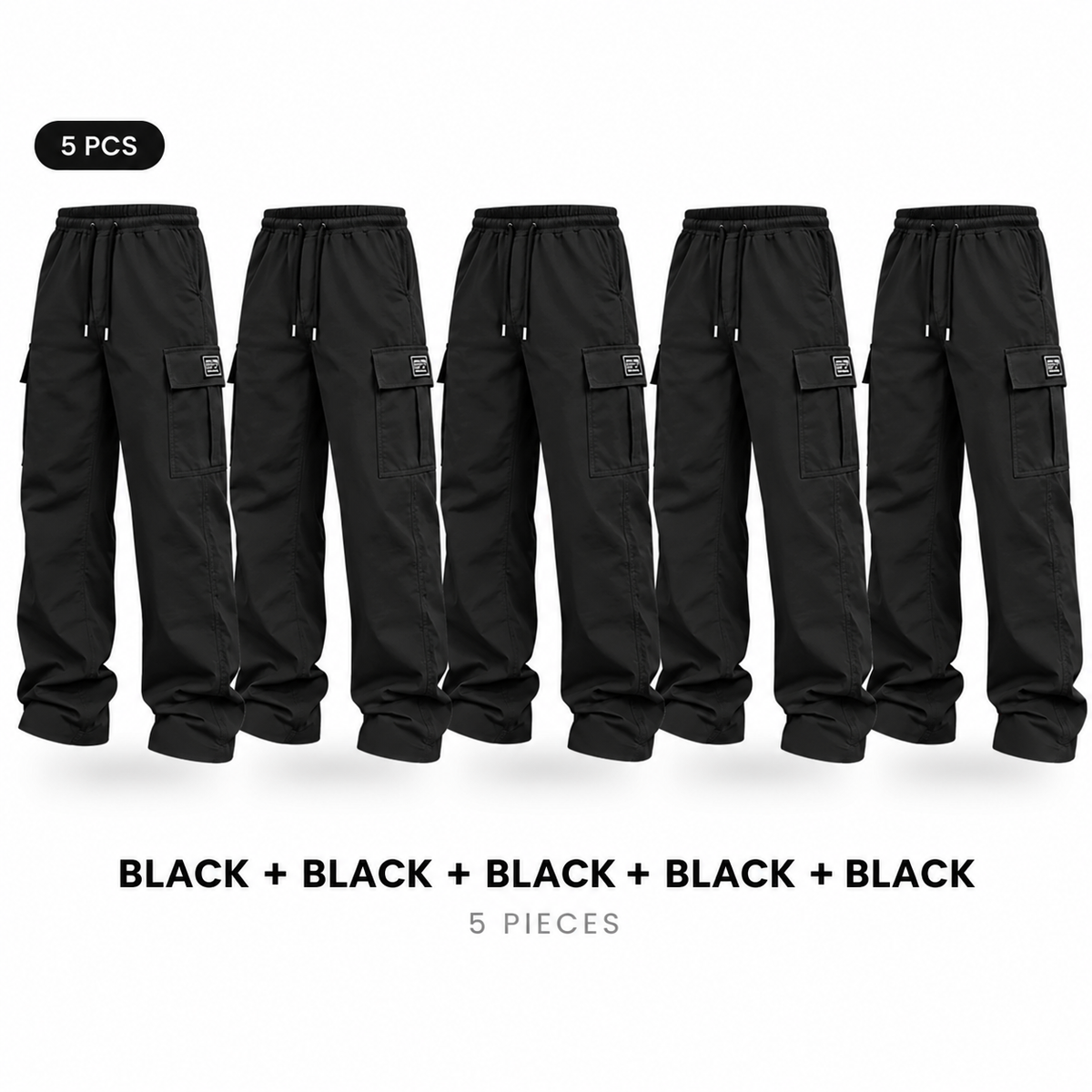 💝💝 BLACK FRIDAY SALE 🔥Men's cargo pants, solid-color casual loose-fit cargo trousers.