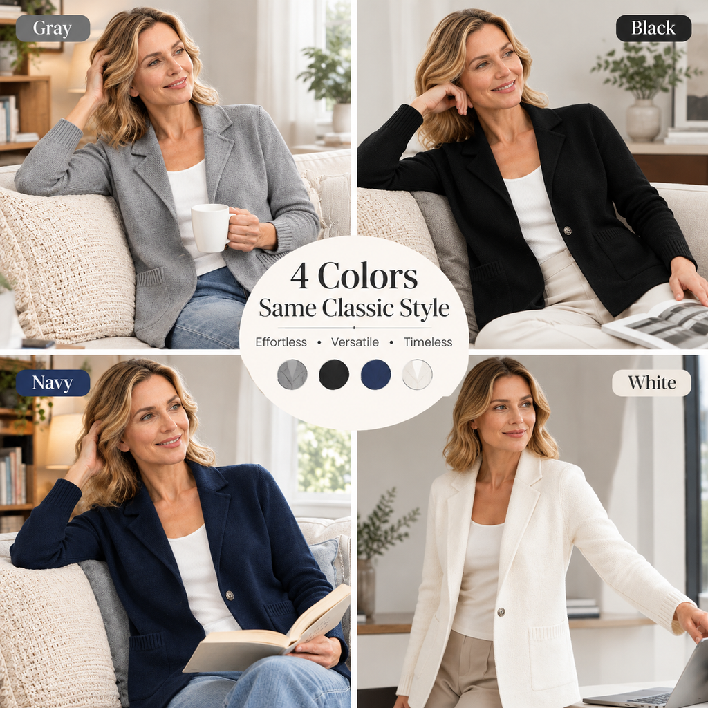 💚Women's Lapel Collar Knit Cardigan