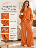 🌸🌸LAST DAY SAVE 49% Women's Waffle Knit Lounge Set