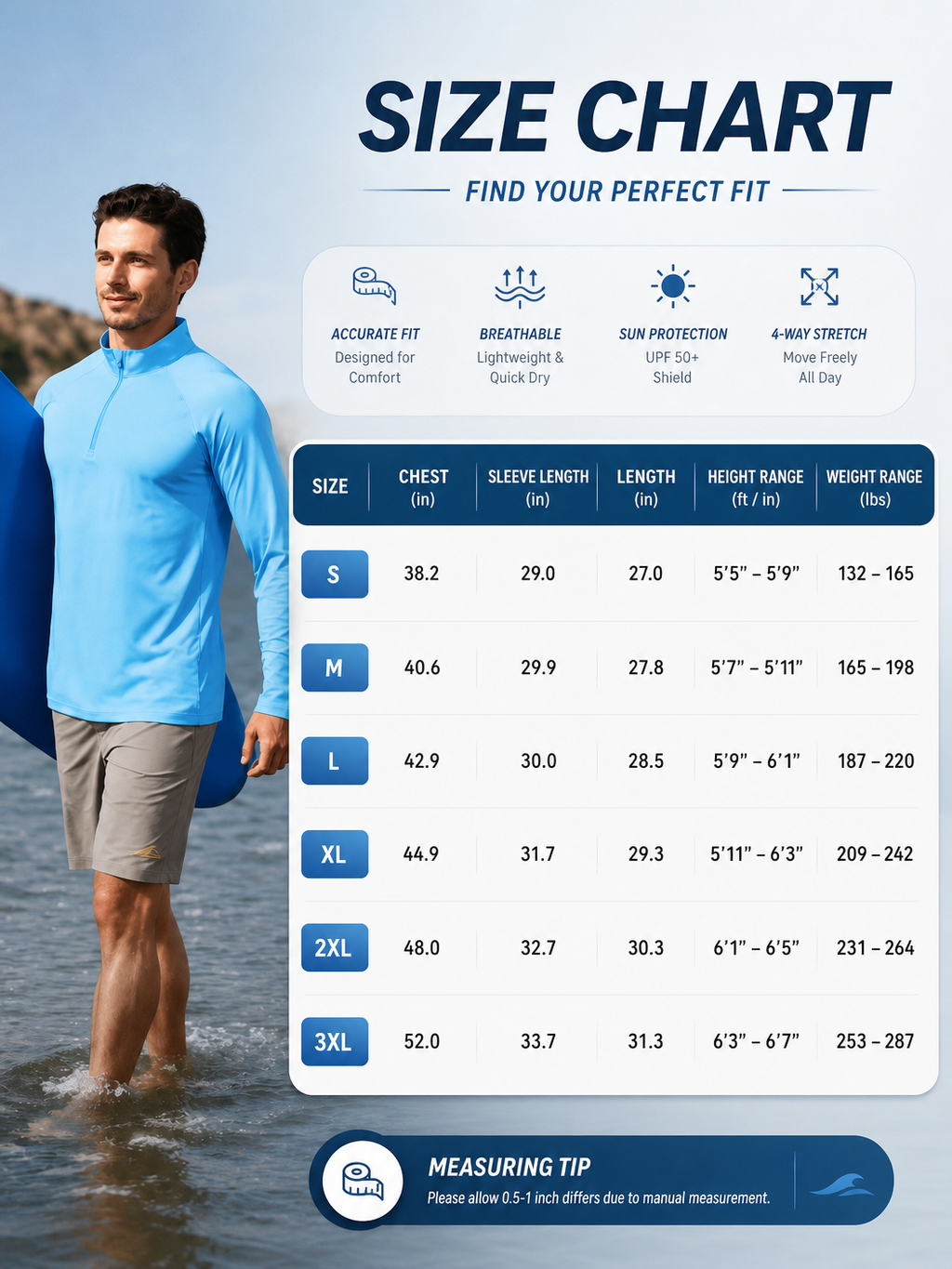 🌸🌸MAGCOMSEN Men's 1/4 Zip UPF 50+ Sun Protection Shirt, Long Sleeve Outdoor Pullover