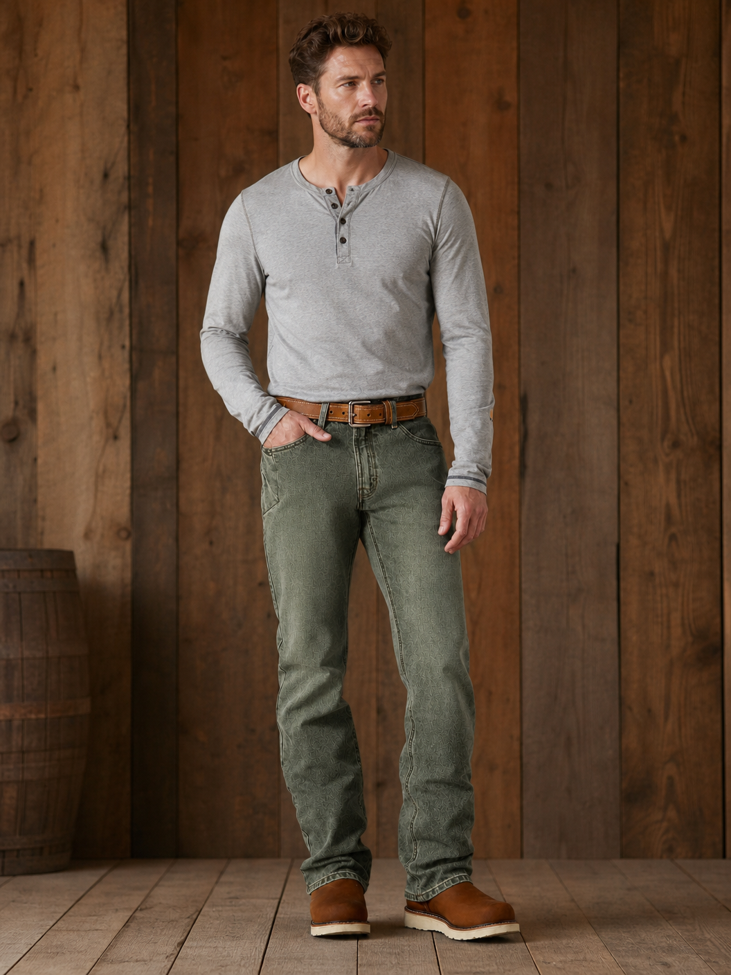 🌸🌸🔥BESTSELLER | 6PCS $24.63 | Men Relaxed Stretch Boot Cut Work Denim Jeans