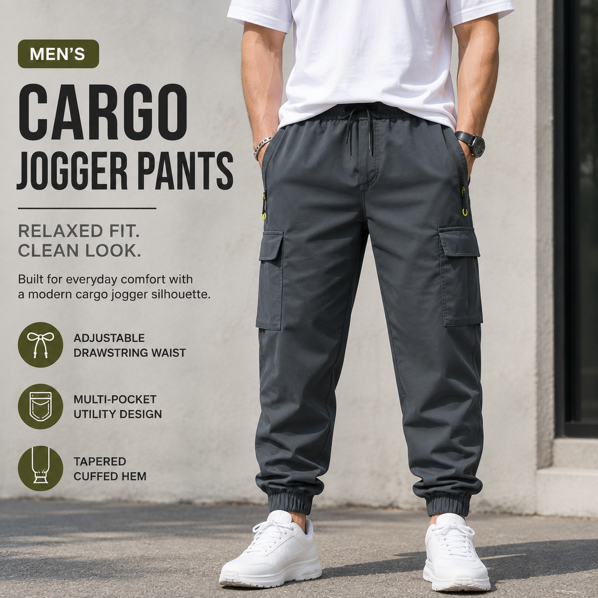 🌿🌿 BESTSELLER | 8PCS $26.99 | Men's Multi-Pocket Cargo Jogger Pants