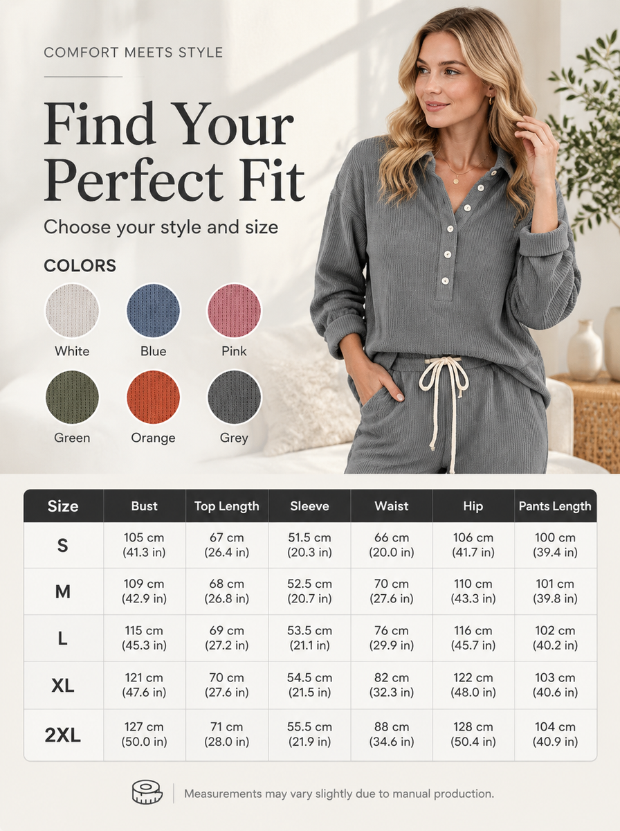 🌸🌸LAST DAY SAVE 49% Women's Waffle Knit Lounge Set