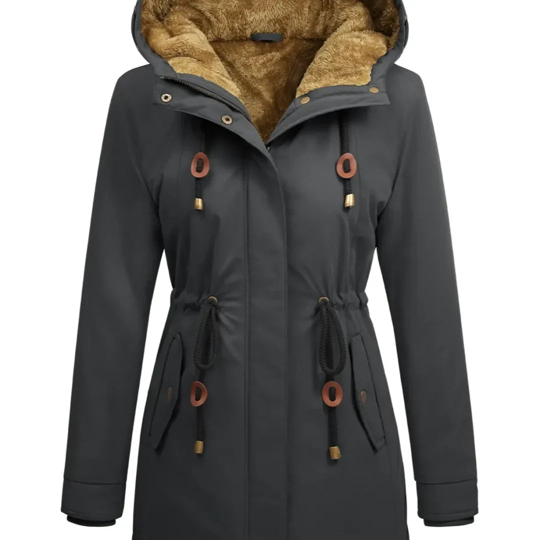 💝💝Women's Fleece-Lined Hooded Parka Jacket