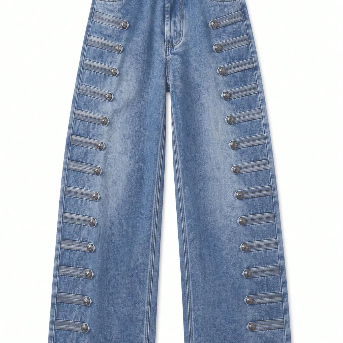 💚Women High Waisted Wide Leg Jeans - Streetwear Denim Trousers for Ladies