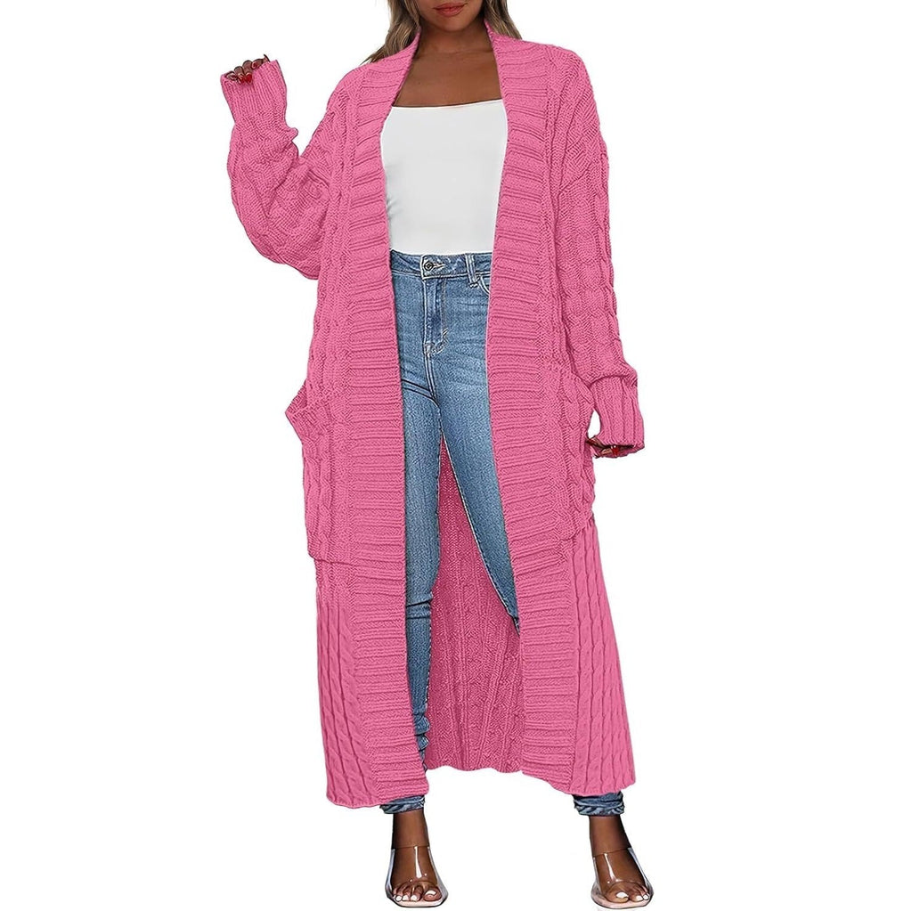 💝💝Women's Long Cardigan 2026 Oversized Coat Long Sleeve Open Cardigan Knitted Extra