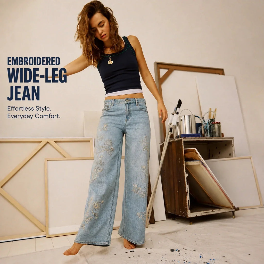 🌿🌿LAST DAY SAVE 49%⌛Super High-Waisted Baggy Wide-Leg Jean