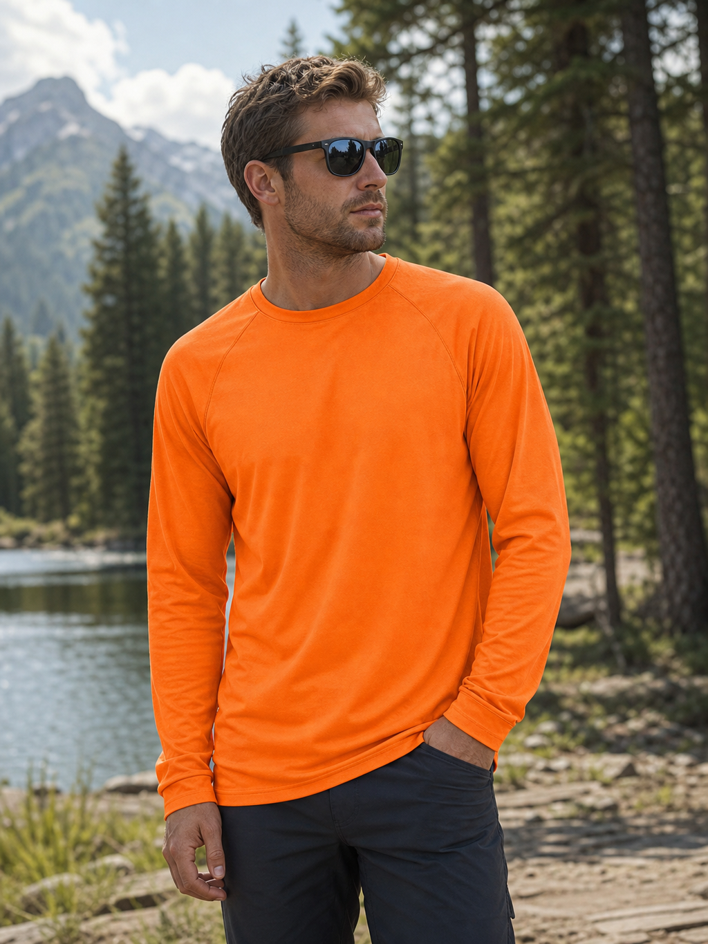 🌸🌸MAGCOMSEN Men’s Long Sleeve UPF 50+ Fishing Rash Guard Shirt Quick Dry