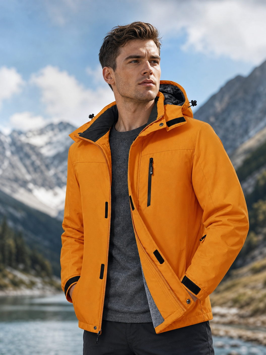 🌸🌸Men’s Winter Ski Snow Jacket Waterproof Windproof Fleece Lined