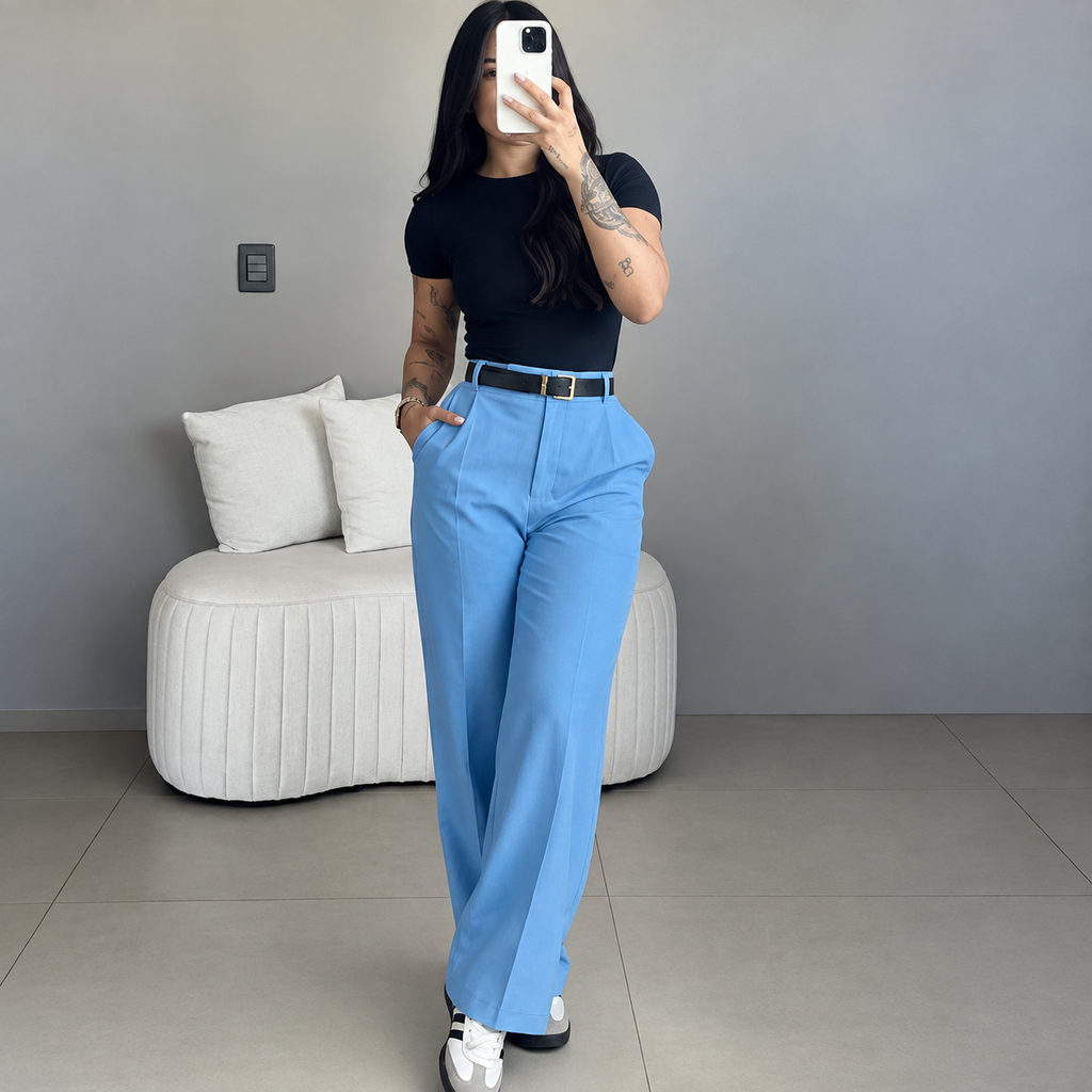 💝💝Women's High Waisted Straight Leg Suit Pants Flowy Drape Casual Office Long Trousers with Slimming Effect for Daily Versatile Wear
