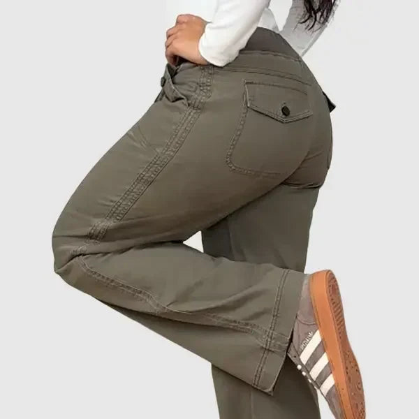 🌿🌿⚡FINAL SALE⚡ Women's Mid-Rise Straight-Leg Pants – Comfortable Stretch Casual Trousers