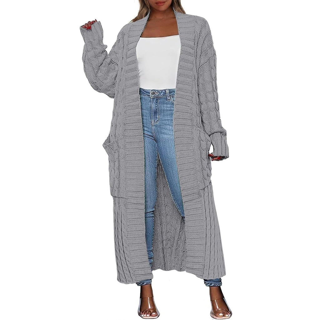 💝💝Women's Long Cardigan 2026 Oversized Coat Long Sleeve Open Cardigan Knitted Extra