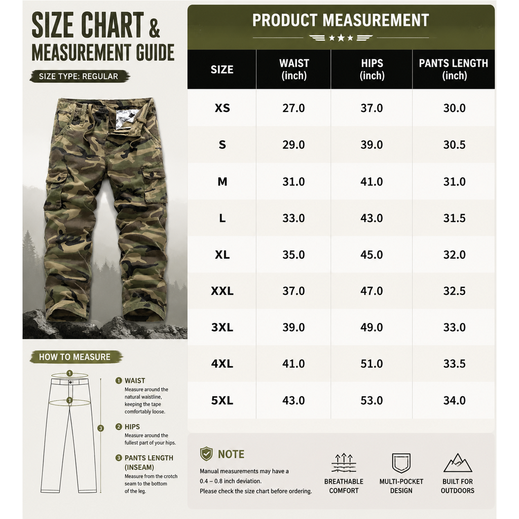 💚【LAST DAY SALE】Men’s practical camouflage cargo pant