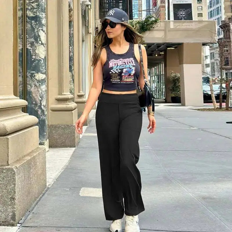 💚Christmas Sale! Women's High-Waist Wide Leg Pants | Limited-Time New Fleece-Lined Version