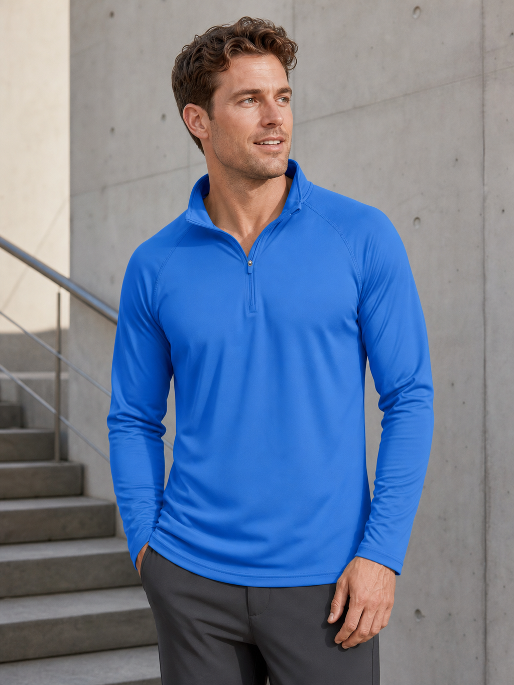 🌸🌸MAGCOMSEN Men's 1/4 Zip UPF 50+ Sun Protection Shirt, Long Sleeve Outdoor Pullover