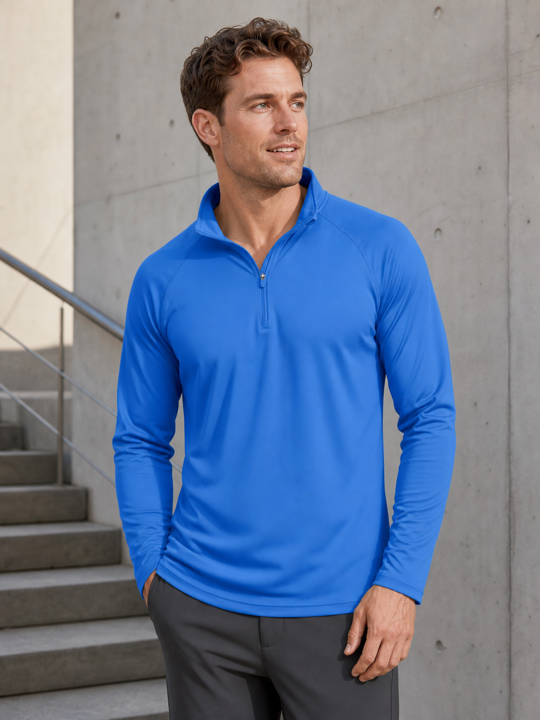🌸🌸MAGCOMSEN Men's 1/4 Zip UPF 50+ Sun Protection Shirt, Long Sleeve Outdoor Pullover