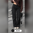 Women's High-Waisted Wide-Leg Cargo Jeans