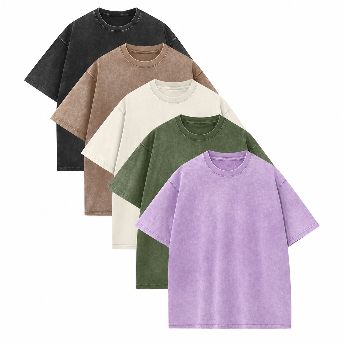 💝💝Men's Loose Vintage Acid-Wash T-Shirt – 100% Heavyweight Cotton Streetwear Style
