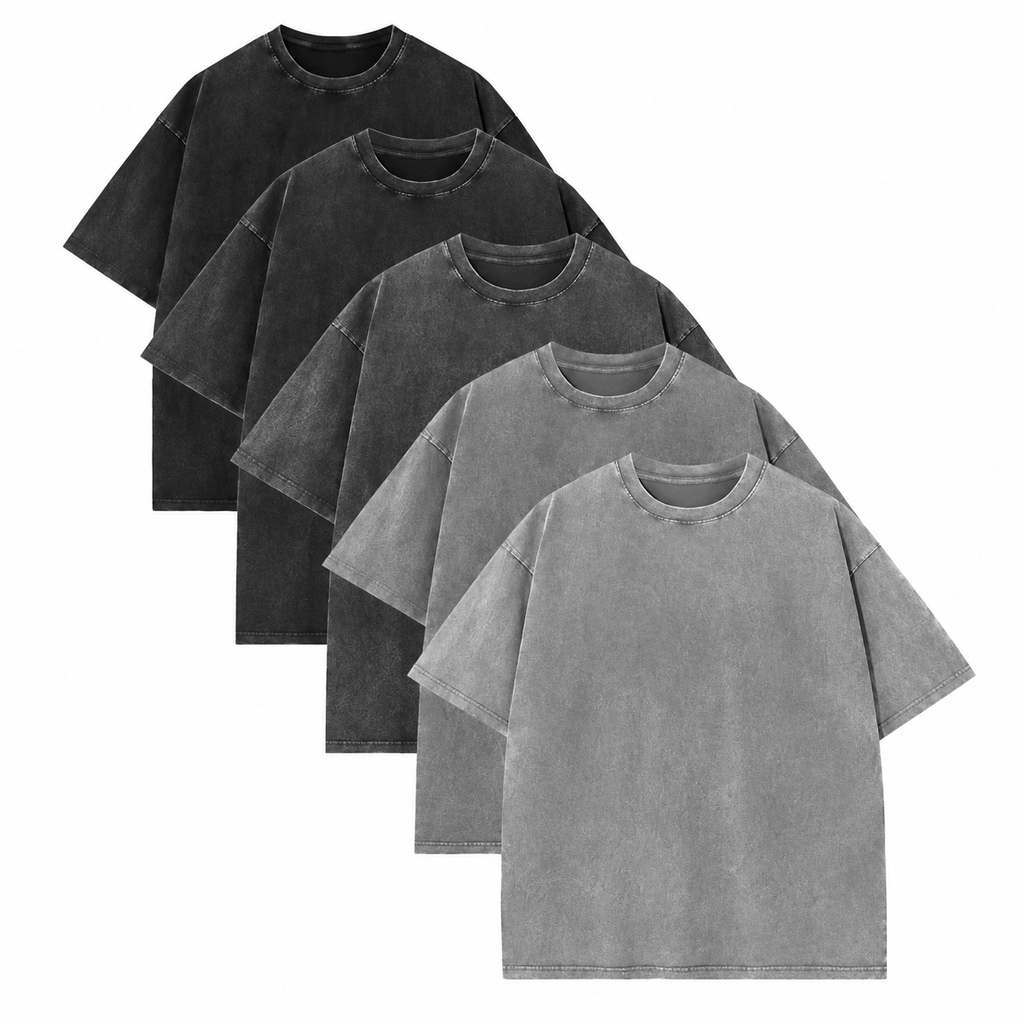 💝💝Men's Loose Vintage Acid-Wash T-Shirt – 100% Heavyweight Cotton Streetwear Style