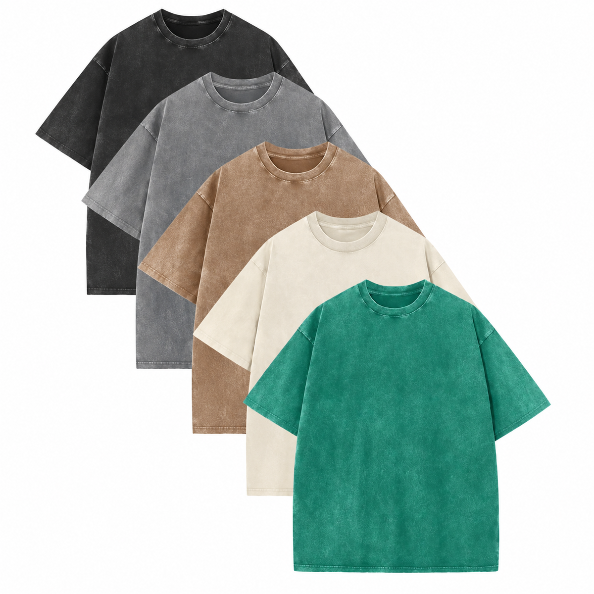 💝💝Men's Loose Vintage Acid-Wash T-Shirt – 100% Heavyweight Cotton Streetwear Style