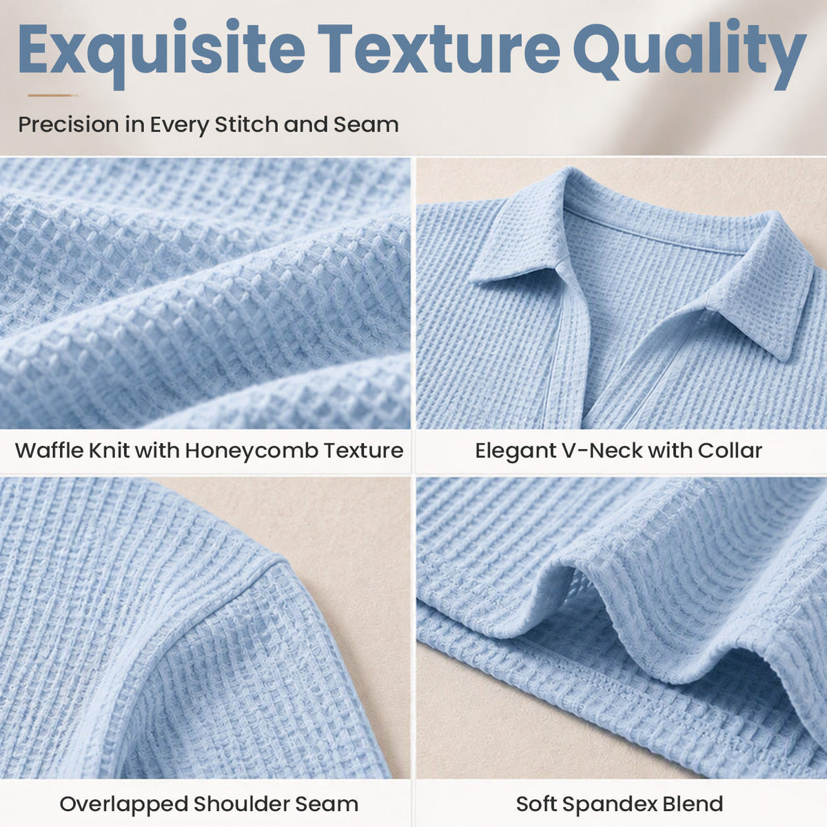 💝💝Women's knitted top with V-neck and long sleeves
