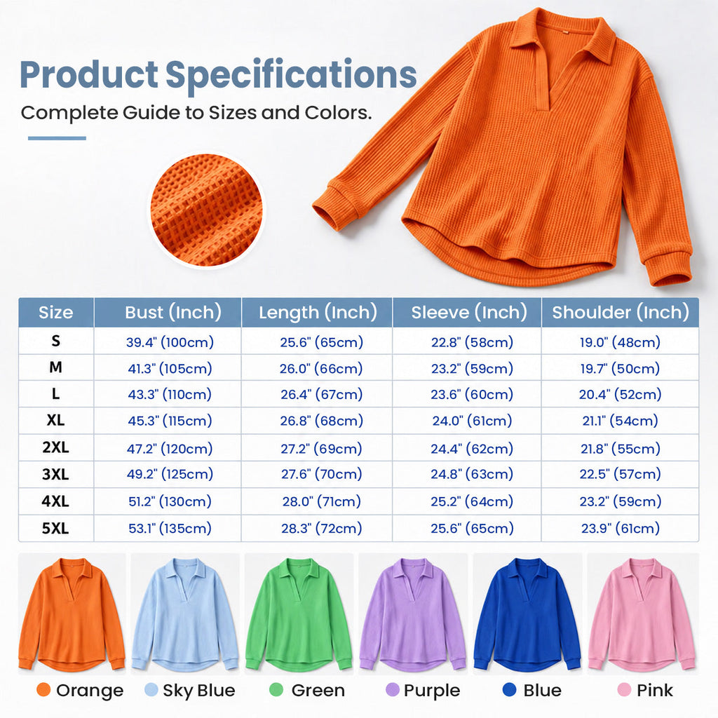 💝💝Women's knitted top with V-neck and long sleeves