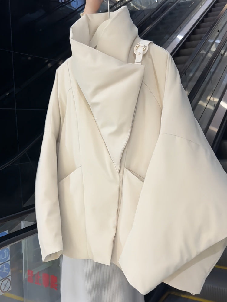 💝💝Contemporary Draped Asymmetric Puffer Jacket